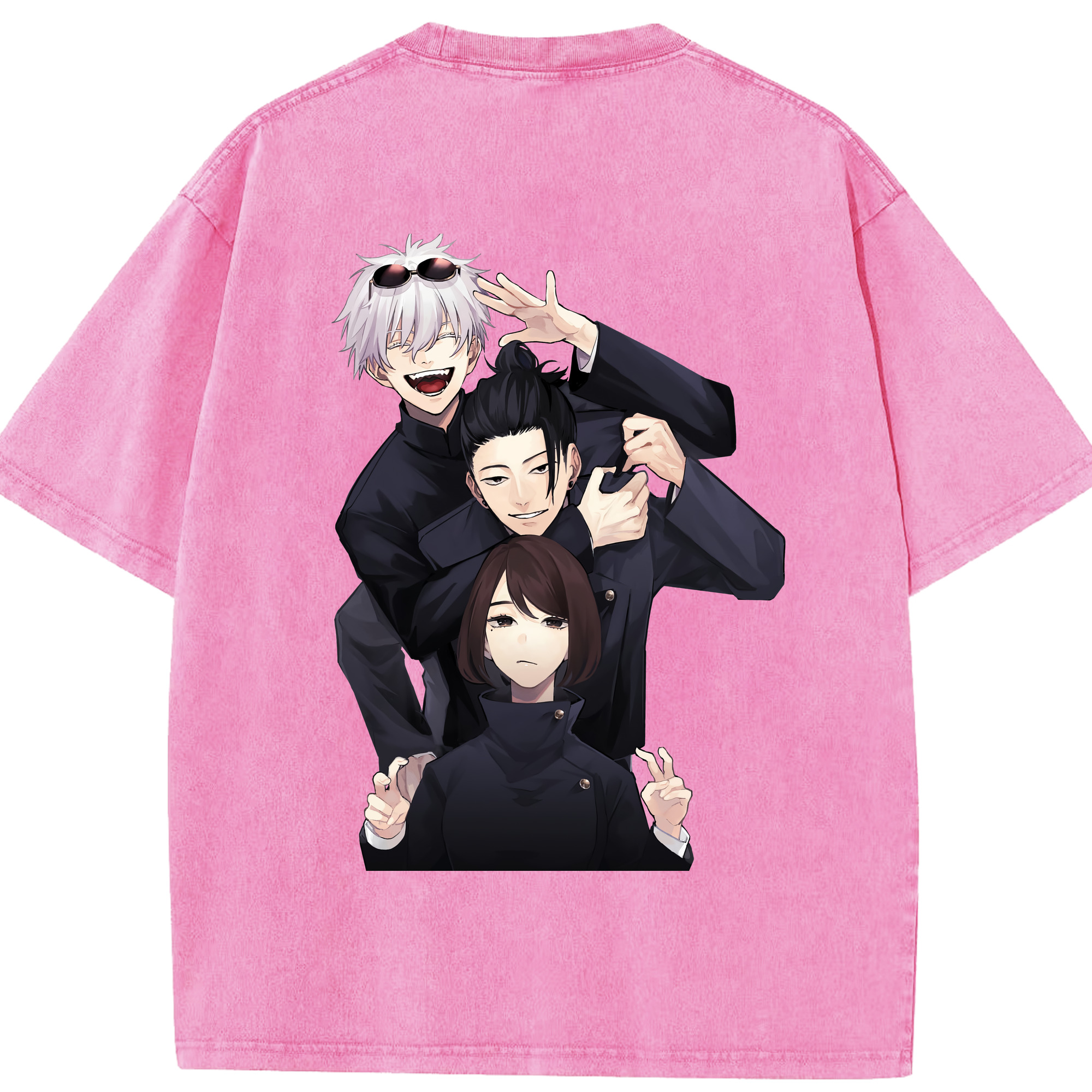 （画像用） 呪術廻戦 Jujutsu Kaisen 綿100% ヴィンテージ風 半袖Tシャツ（背面プリント）